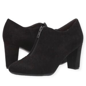 Aerosoles Size 11 Women's Madison Ave Block Heel Booties Ankle Boots Shoes Black